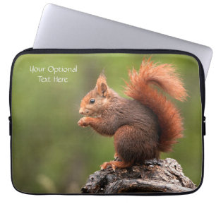Housse Pour Ordinateur Portable Écureuil de texte personnalisé