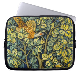 Housse Pour Ordinateur Portable Écureuil Vintage de Morris et Motif de fleurs