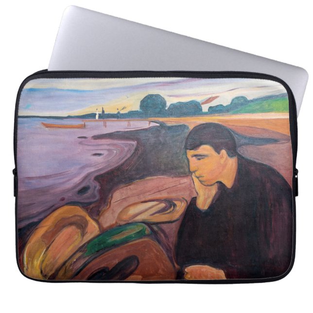 Housse Pour Ordinateur Portable Edvard Munch - Melancholy 1894 (Devant)