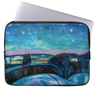 Housse Pour Ordinateur Portable Edvard Munch - Nuit étoilée 1922