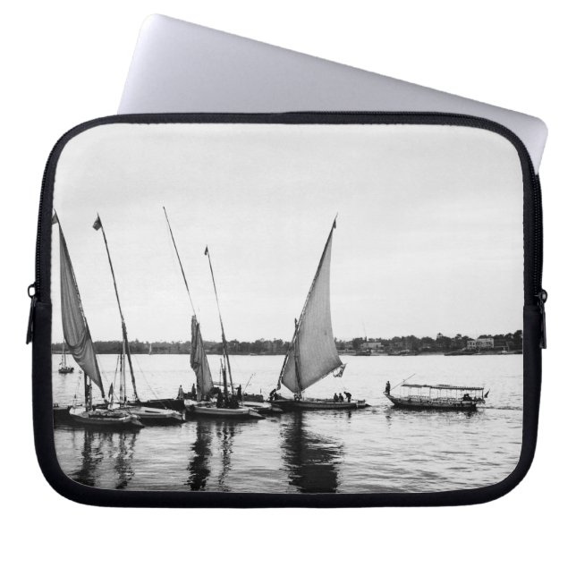 Housse Pour Ordinateur Portable Egypte de luxe, Feluccas sur le Nil 2 (Devant)