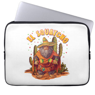 Housse Pour Ordinateur Portable El Squatcho Bigfoot avec Maraca, Sombrero et Ponc