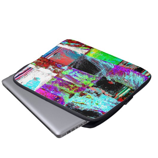 Housse Pour Ordinateur Portable Electronics Bag – Abstract Grid (Devant bas)