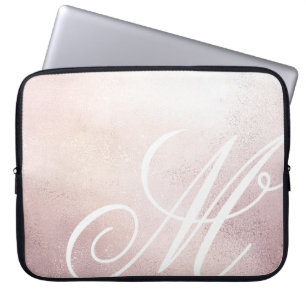 Housse Pour Ordinateur Portable Elégance or rose ⎥ Monogramme Manche d'ordinateur