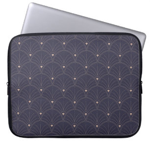 Housse Pour Ordinateur Portable Elégant Art nouveau, motif minimaliste.