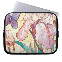 Élégant Art Nouveau Vitrail Papillon en fer