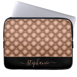 Housse Pour Ordinateur Portable Élégant bijou en or Rose personnalisé