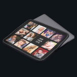 Housse Pour Ordinateur Portable Élégant Collage photo 11<br><div class="desc">Coque portable élégant avec un arrière - plan noir qui peut être changé en n'importe quelle couleur,  11 photos de famille,  d'amis ou d'animaux de compagnie,  et un modèle texte pour vous de customiser.</div>