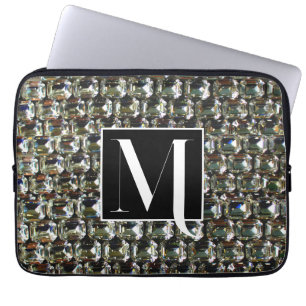 Housse Pour Ordinateur Portable Elegant Diamonds pierres précieuses