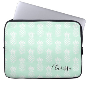 Housse Pour Ordinateur Portable Élégant joli joli menthe vert ananas motif