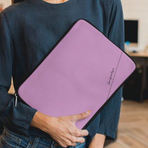 Housse Pour Ordinateur Portable Élégant Lavande avec Manche Portable Nom