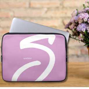 Housse Pour Ordinateur Portable Élégant Manche De Portable Lilac Monogram