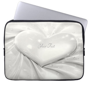 Housse Pour Ordinateur Portable Élégant Manche Ordinateur Portable Crème Blanche