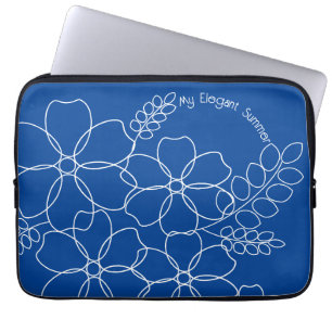 Housse Pour Ordinateur Portable Élégant motif simple fleurs d'été