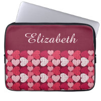 Élégant Rouge rose Jigsaw Puzzle Motif Nom