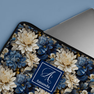 Housse pour ordinateur portable élégante à fleurs