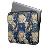 Housse pour ordinateur portable élégante à fleurs (devant gauche)