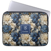 Housse pour ordinateur portable élégante à fleurs (Devant)