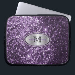 Housse Pour Ordinateur Portable Élégante Parties scintillant violette monogramme e<br><div class="desc">Couverture électronique prête pour vous à personnaliser. Remarque : Toutes les zones de modèle n'ont pas besoin d'être modifiées. 📌 Si vous avez besoin d'une personnalisation plus poussée, cliquez sur le bouton "Cliquez pour Customiser plus loin" ou "Customiser ou modifier la conception" et utilisez notre outil de conception pour redimensionner,...</div>