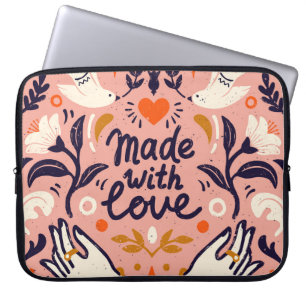 Housse Pour Ordinateur Portable Éléments d'amour : composition rose vintage.