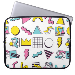 Housse Pour Ordinateur Portable Éléments de conception Pop Memphis des années 90