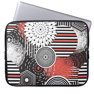 Housse Pour Ordinateur Portable Éléments d'illustration Abstraite Vintage graphiqu
