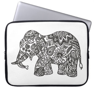 Housse Pour Ordinateur Portable Éléphant de griffonnage