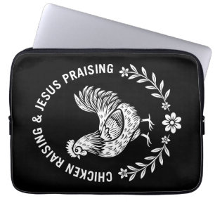 Housse Pour Ordinateur Portable Élevage de poulet et collecte de Jésus
