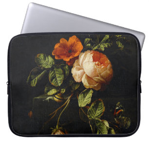 Housse Pour Ordinateur Portable Elias van den Broeck, Nature morte avec des roses