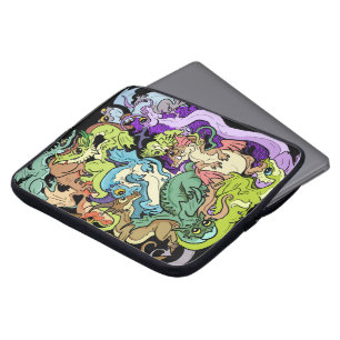 Housse Pour Ordinateur Portable Emballé dans les dragons de parti