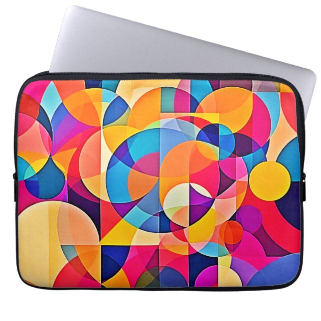 Housse Pour Ordinateur Portable Émotion de couleur géométrique (Devant)