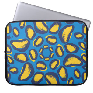 Housse Pour Ordinateur Portable Empreinte de léopard coloré, texture transparente.
