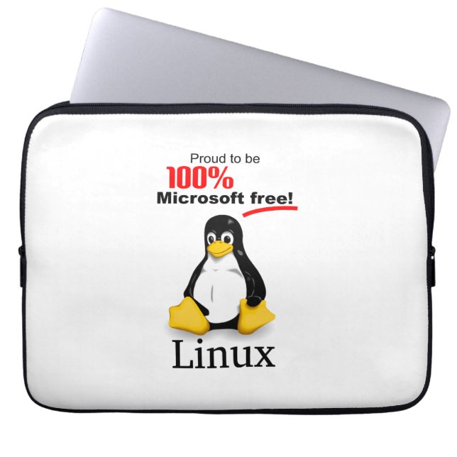 Housse pour ordinateur portable en néoprène Linux  (Devant)