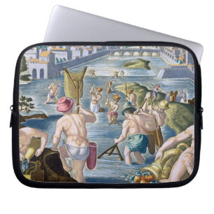 Housse Pour Ordinateur Portable En pêchant en eaux peu profondes utilisant des
