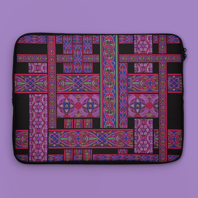 Housse pour ordinateur portable en verre violet au (Créateur téléchargé)