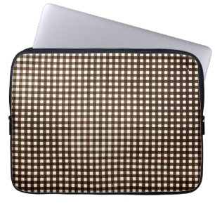 Housse Pour Ordinateur Portable En vichy Brown