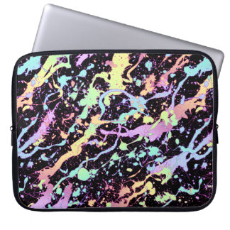 Housse Pour Ordinateur Portable encre arc-en-ciel éclaboussure extrême :