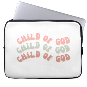 Housse Pour Ordinateur Portable Enfant de Dieu Vagues rétro