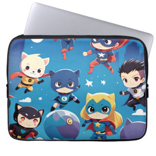 Housse Pour Ordinateur Portable Enfants super-héros volant haut