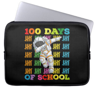 Housse Pour Ordinateur Portable Enseignant astronaute 100 jours d'école