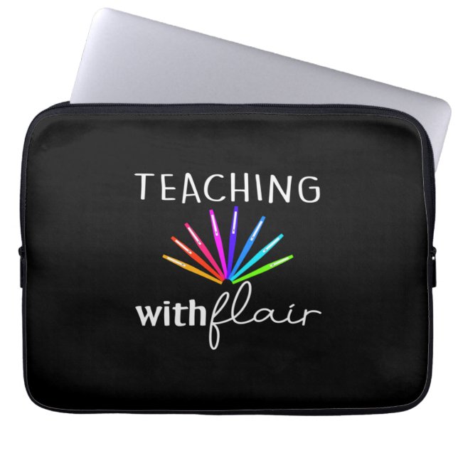 Housse Pour Ordinateur Portable Enseignant Cadeau Enseignant Avec Flair (Devant)