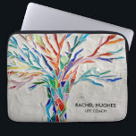 Housse Pour Ordinateur Portable Entraîneur de vie d'arbre coloré personnalisé<br><div class="desc">Cette tamis à lapeur unique est décorée d'un imprimé d'arbre en mosaïque fait de minuscules morceaux de verre aux couleurs vives. Facilement personnalisable avec votre nom et votre profession. Utilisez l'option Personnaliser supplémentaire pour modifier la taille, le style ou la couleur du texte si vous le souhaitez. Parce que nous...</div>