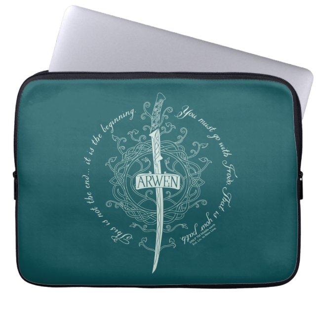 Housse Pour Ordinateur Portable Épée elfique ARWEN™ Citation (Devant)