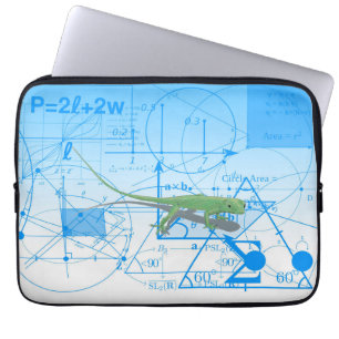 Housse Pour Ordinateur Portable Équations colorées Designs géométriques Lizard
