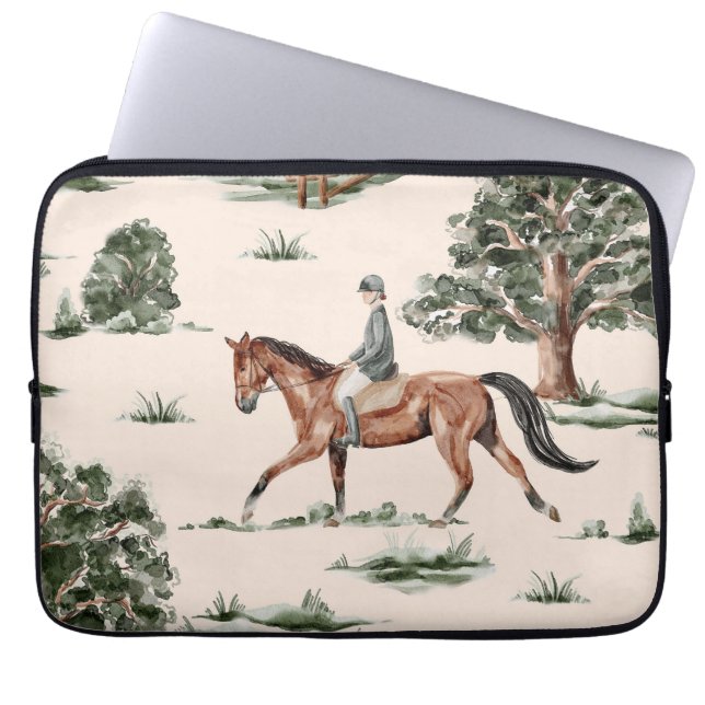 Housse Pour Ordinateur Portable Equestrian Cover (Devant)