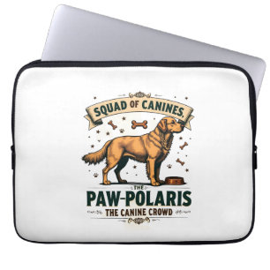 Housse Pour Ordinateur Portable Équipe de Canidés Graphique Vintage de Chien avec