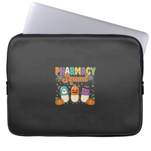 Housse Pour Ordinateur Portable Équipe de pharmacie Halloween Ghost Pills Design_1