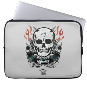 Housse Pour Ordinateur Portable Équipe de suicide   Diablo Skull & Flames Tattoo A