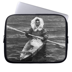 Housse Pour Ordinateur Portable Eskimo Vintage USA Alaska et son kayak 1970 iPad