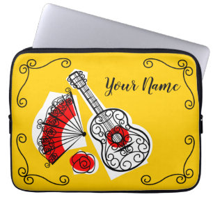 Housse Pour Ordinateur Portable Espagnol Souvenirs Corners Nom manche portable